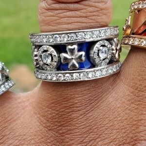 3 in 1 Blue and Silver Innovation Stack Ring